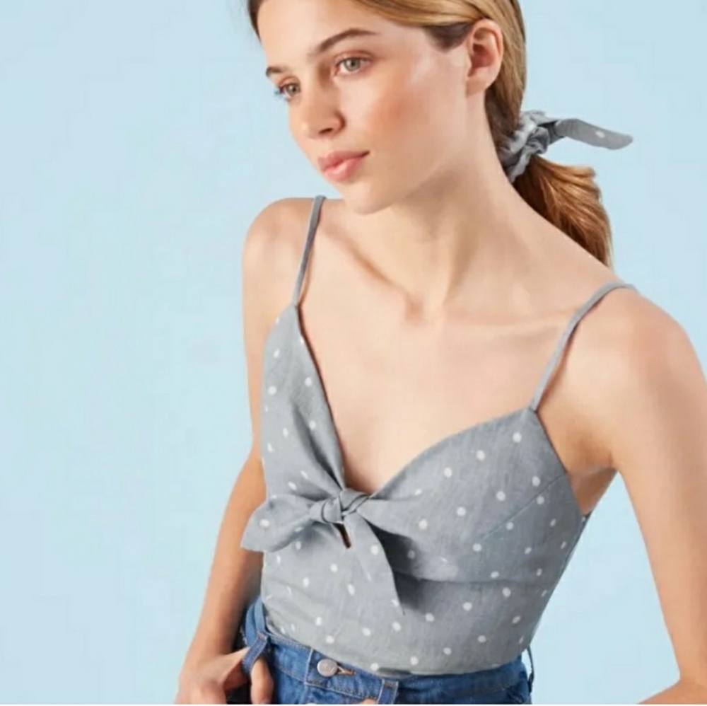 Reformation "Strawberry" Linen Top